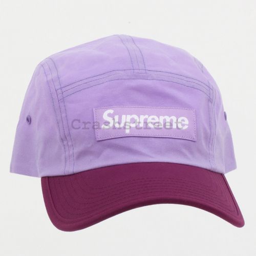 Waxed Cotton Camp Cap in Purple