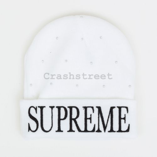 Studded Beanie in White