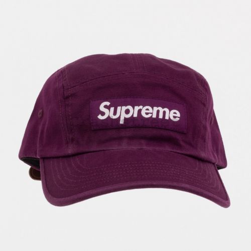 Washed Chino Twill Camp Cap FW22 in Purple