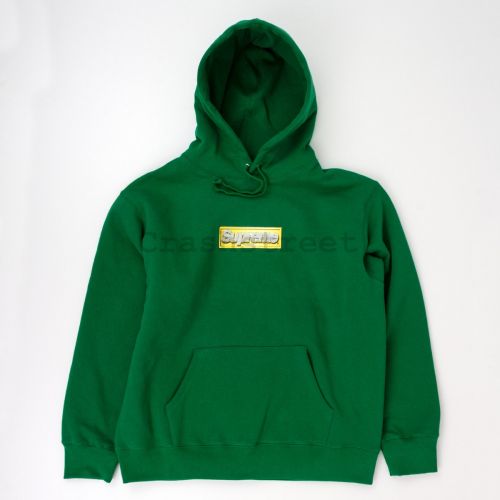 Bling Box Logo Hooded Sweatshirt in Green