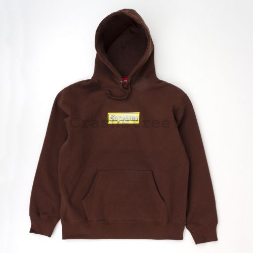 Bling Box Logo Hooded Sweatshirt in Brown