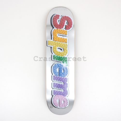Bling Box Logo Skateboard in Platinum