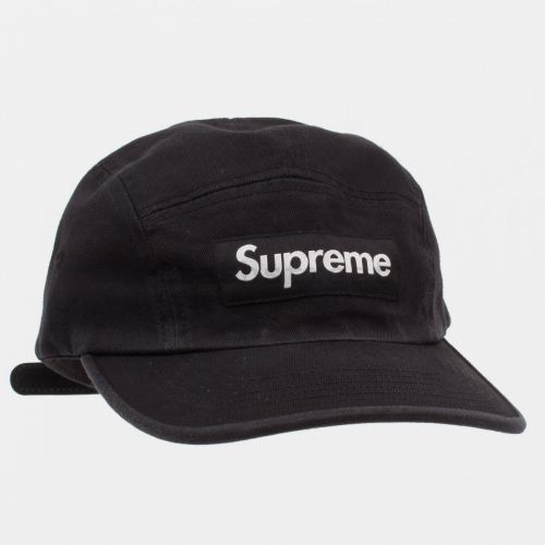 Washed Chino Twill Camp Cap (SS21) in Black