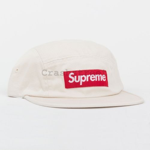 Washed Chino Twill Camp Cap in White